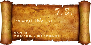 Toronyi Dóra névjegykártya